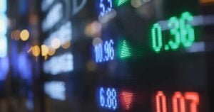 Asian Shares Data shown on a screen