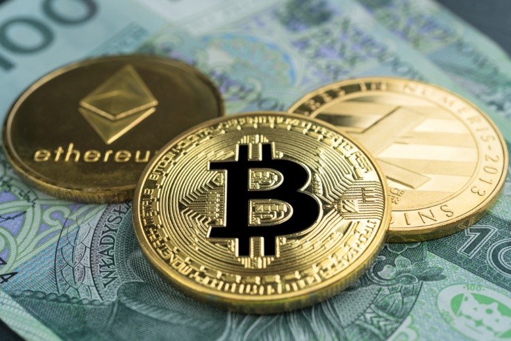 bitcoin, Ethereum, and Litecoin token concept – finance brokerage