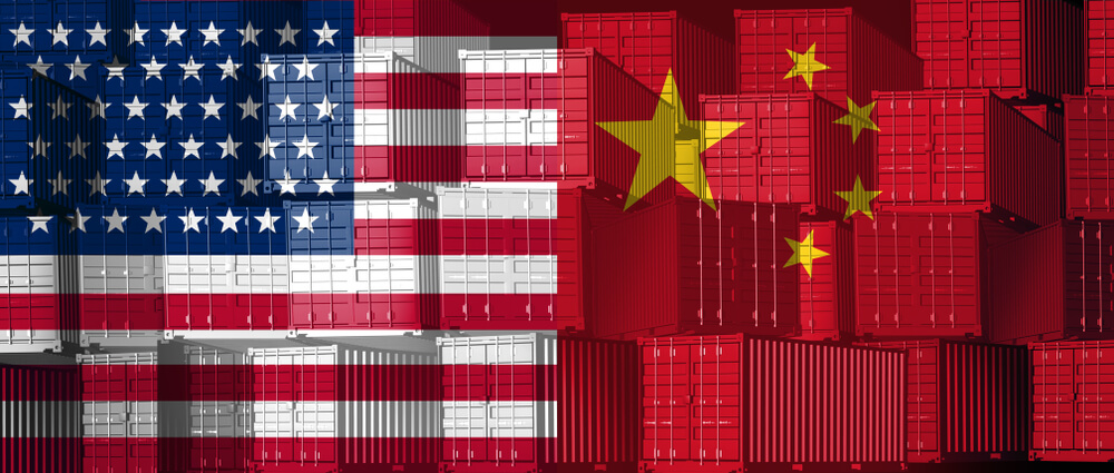 us china tariffs: China US trade business concept