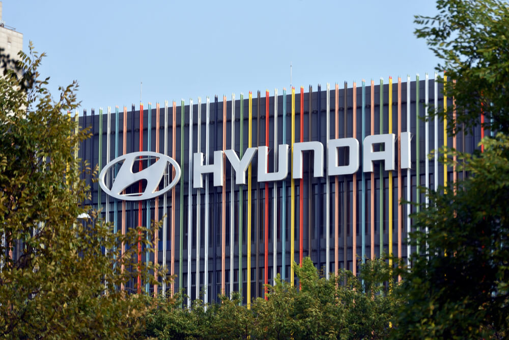 Hyundai Motors: A sign for HYUNDAI MOTOR COMPANY.