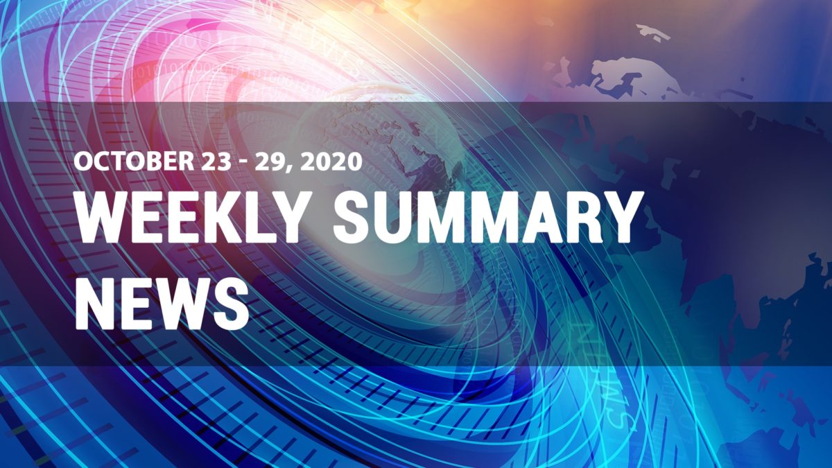 Resumen de noticias semanal del 23 al 29 de octubre de 2020 - Corretaje financiero