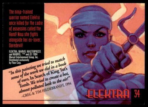 Marvel Masterpieces Hildebrandt Elektra Card